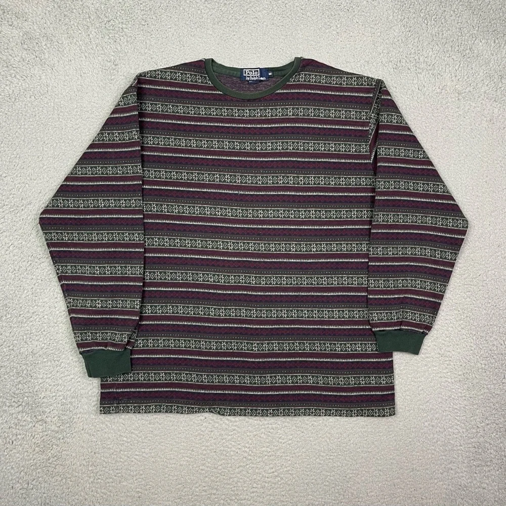 Vintage polo Ralph‎ Lauren snowflake striped sweater